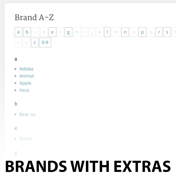 Brands with Extras
